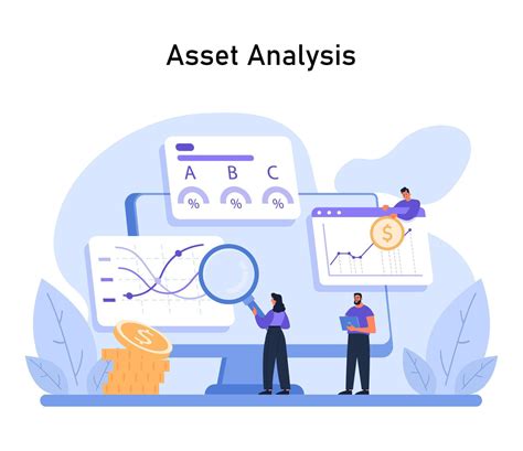 Asset Analysis concept. Detailed examination of financial instruments