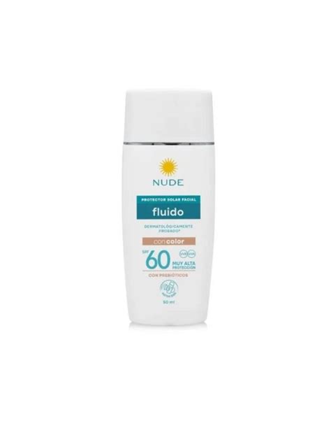 NUDE PROTECTOR SOLAR FACIAL FLUIDO SIN COLOR 60 SPF 50ML