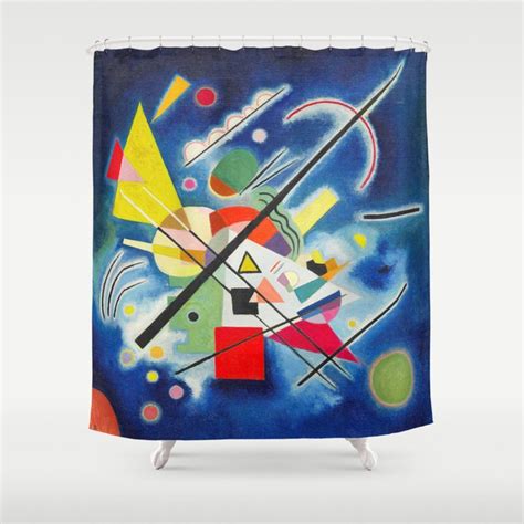 Wassily Kandinsky Blue Painting 1924 Shower Curtain By Alexandra Arts Society6