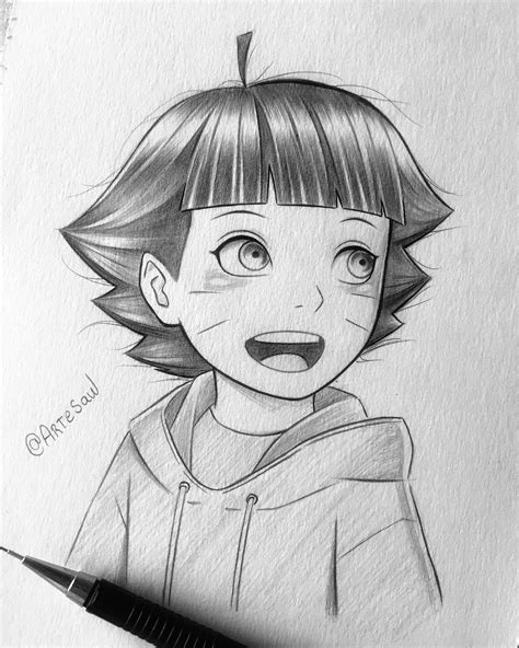 Himawari New Sketch For Yall Rboruto