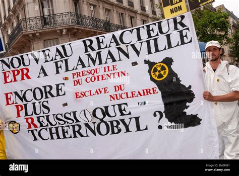 Paris France Anti Nuclear Power Demonstration By Environmental Ngo