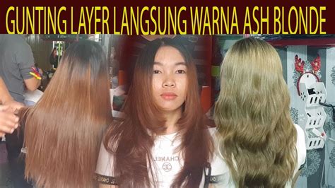 Gunting Rambut Long Layer Bekas Smoothing Langsung Di Warna ASH BLONDE