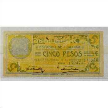 Mexico Revolutionary Oaxaca Pesos Banknote Property Room