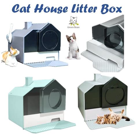 Sg Stock Enclosed Cat Litter Boxextra Largecat Full Enclosed Flip