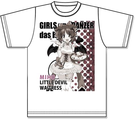 駿河屋 西住みほ 小悪魔ウエイトレス 描き下ろしグラフィックtシャツ ホワイト フリーサイズ 「ガールズ＆パンツァー 最終章」（tシャツ）