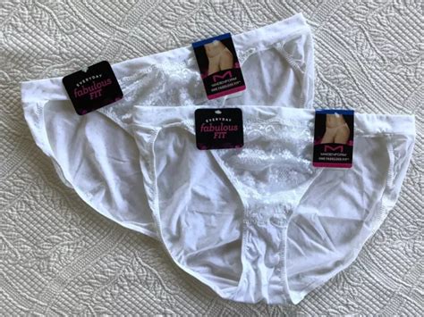 MAIDENFORM WOMEN S STRING Bikini One Fabulous Fit Panties 2PR White XL