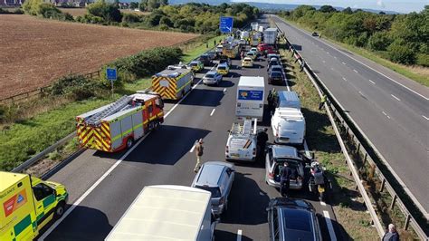 Taunton M5 Crash Was Collision Between Lorry And Queuing Cars Bbc News