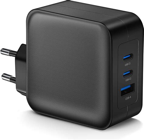 USB C Ladegerät 100W Schnellladegerät HTTWCOD 3 Port Mehrfach GaN