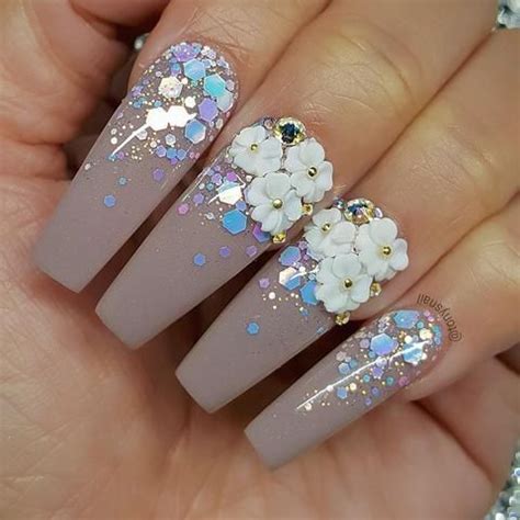 40 Nude Nail Art Ideas To Mix Up Your Basic Manicure Best Nail Art Designs Flower Nails 3d