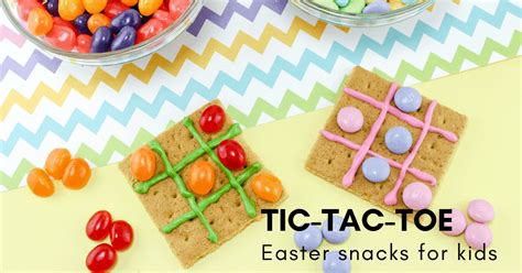 Yummy Graham Cracker Tic Tac Toe Easter Snack