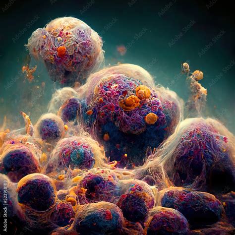 Cancer Cells Dividing Malignant Tumor Cancerous Cell Spread In A Human Body Caused By