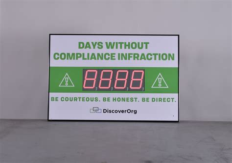 Days Without Accident Sign With Large Display 24hx36w Digital