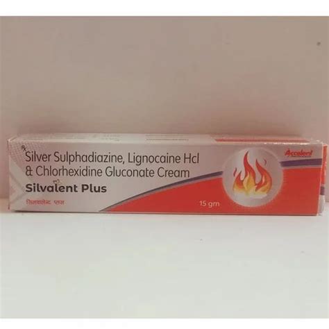 Silvalent Plus Silver Sulphadiazine Lignocaine Hcl Chlorhexidine