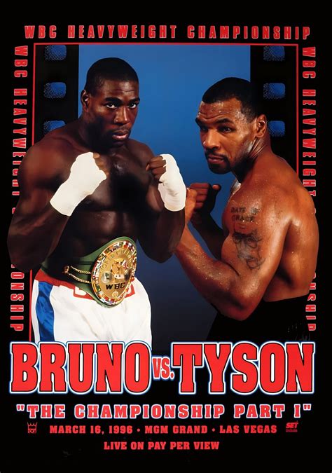 FRANK BRUNO Vs MIKE TYSON Boxing Fight Poster Print