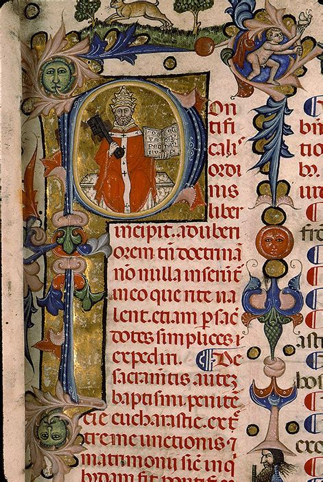 Paris Bibl Sainte Geneviève ms 0143 f 001 Pontifical de Guillaume