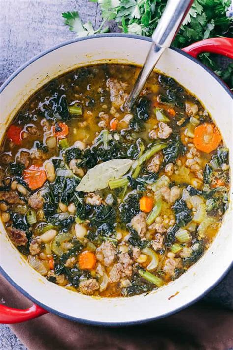 Italian Sausage Soup With Kale And Beans Hearty And Healthy Soup Recipe