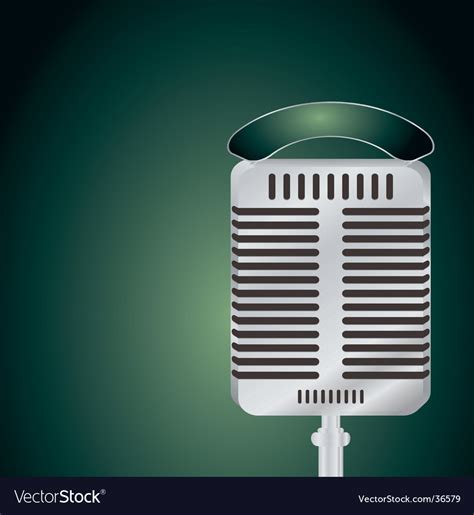 Microphone green Royalty Free Vector Image - VectorStock