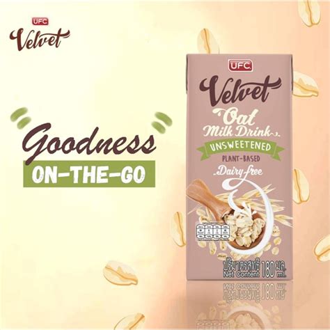 Sữa yến mạch không đường UFC Velvet Hộp 180ml Oat Milk Unsweetened