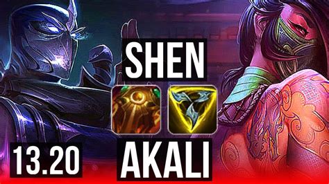 Shen Vs Akali Top 3218 14m Mastery 400 Games Kr Master 13