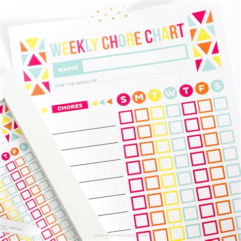 Editable Chore Chart For Kids Printable Crush