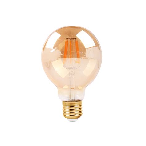 Żarówka Led Dekoracyjna E27 G45 Filament Amber 4w Biała Ciepła 3000k