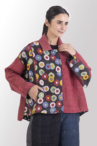 Cropped Shirt Jacket By Mieko Mintz Woven Jacket Artful Home