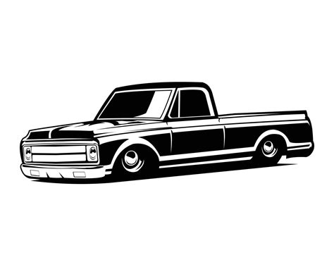 The Best Silhouette C10 Truck Logo For Car Industry View From Side