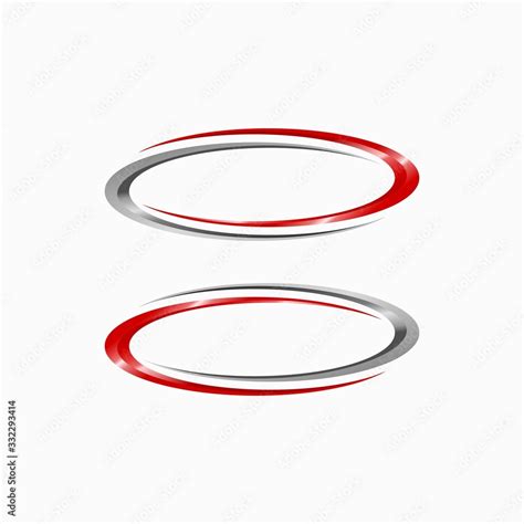 Vetor de oval logo design inspiration . red oval vector template . 3d oval logo template ...