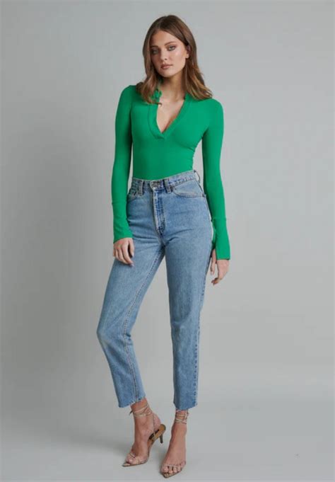 Bayse Celine Bodysuit In Green Cochavi Design כוכבי דיזיין