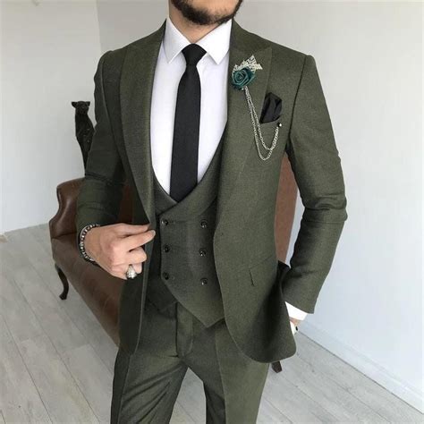 Men green suit men suit green wedding suit men wedding clothing elegant green suit men 3 piece ...