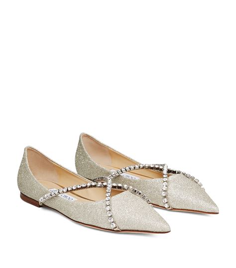 Jimmy Choo Multi Embellished Genevi Ballet Flats Harrods Uk