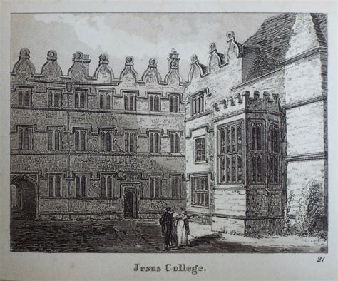 Antique Prints of Jesus College Oxford