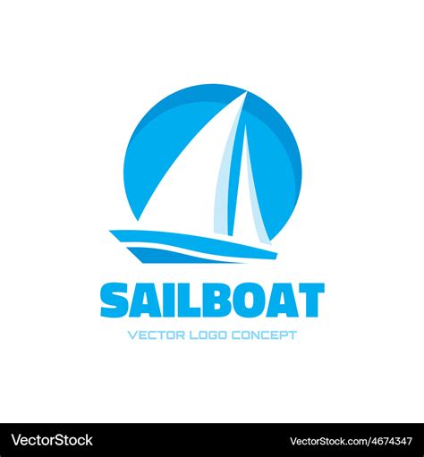 Sailboat - logo concept Royalty Free Vector Image