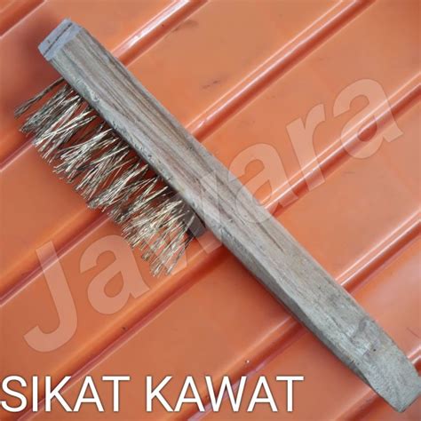 Sikat Kawat Ganggang Kayu Original Sikat Kuningan Asli Gagang Kayu