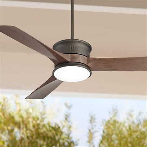 54" Key West Bronze Wet Rated Outdoor LED Ceiling Fan with Remote ...