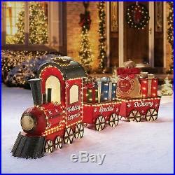 Pre-Lit LED Vintage Christmas Holiday Express 80 Outdoor Train Set Yard ...