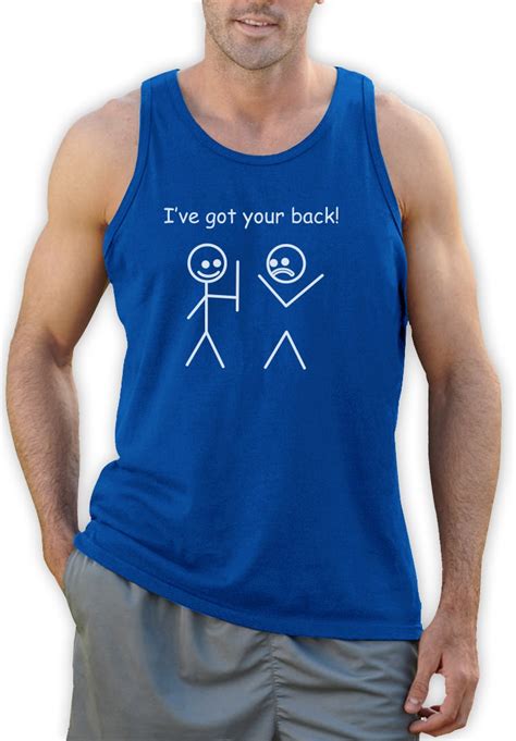 Ive Got Your Back Singlet Cute Funny Humor Cool T Stickman College