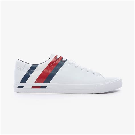 Tommy Hilfiger Corporate Stripes Erkek Beyaz Spor Ayakkabı Erkek Spor