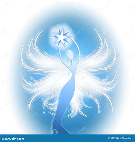 Angel Figure Blue Star Stock Illustration Illustration Of Figures