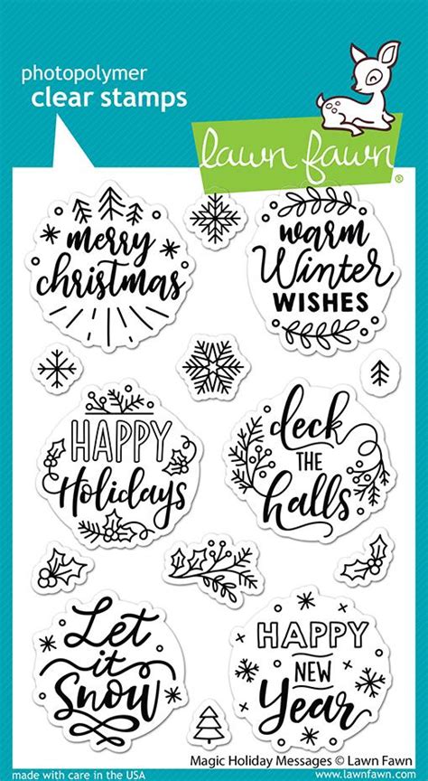 Lawn Fawn Magic Holiday Messages Stamp Set Papiria