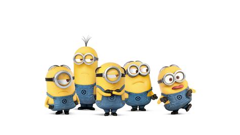 Fondos De Pantalla 3840x2160 Minions El Fondo Blanco Animación Descargar Imagenes