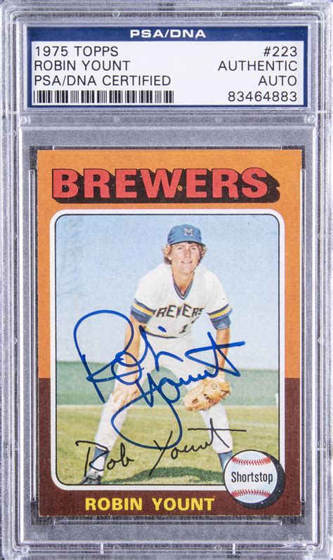 Lot Detail - 1975 Topps #223 Robin Yount Signed Rookie Card – PSA Authentic, PSA/DNA Certified