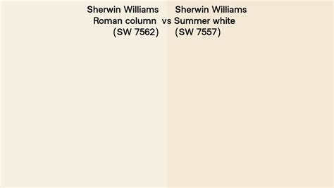 Sherwin Williams Roman Column Vs Summer White Side By Side Comparison