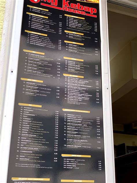 Menu At My Kebap House Restaurant Darmstadt