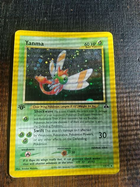 Yanma Neo Discovery Holo St Edition Rare Vlp Ebay