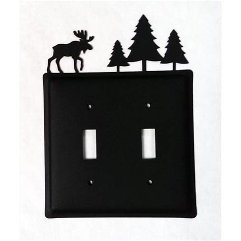 Wrought Iron Double Switch Wall Plate This Decorative Electrical Switch Plate Features A Moose