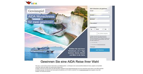 Beim AIDA Gewinnspiel Einen 3 500 AIDA Reisegutschein Gewinnen