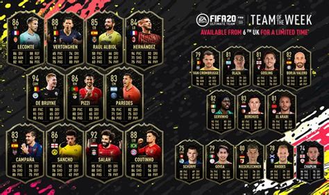 Fifa 20 Totw 14 Countdown Team Of The Week Reveal New Fut Cards