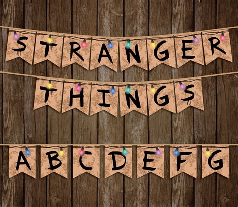 Stranger Things™ Inspired Banner PRINTABLE Party Supplies