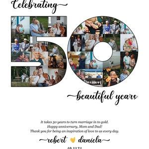 Personalized 50th Anniversary Gifts Wedding Anniversary Gift - Etsy